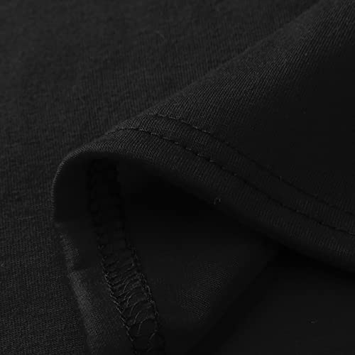 Vestido feminino preto de algodão, gola redonda, formal, para encontros, noite, baile, verão, outono