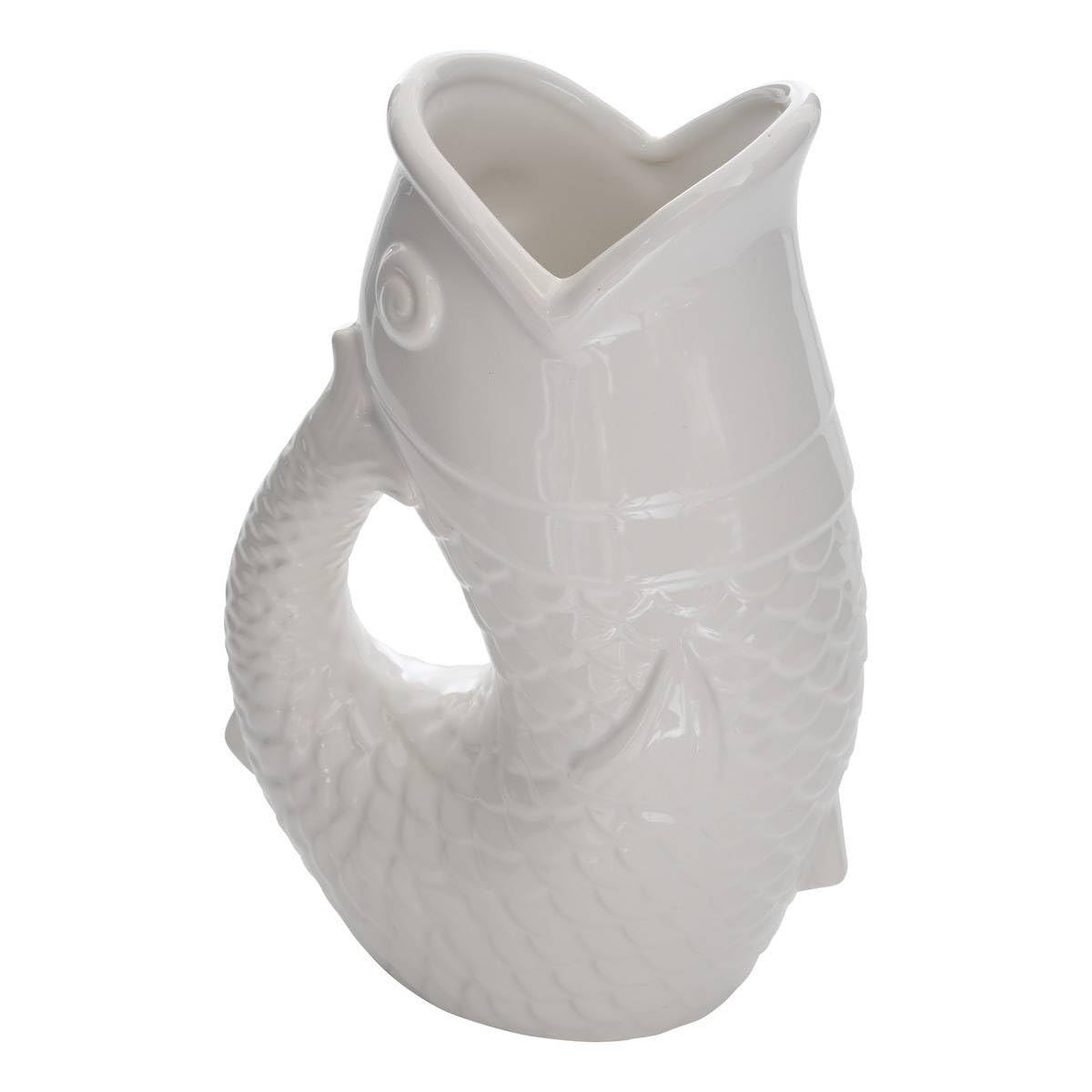 Atmosphera - Vase Ocea Poisson 16,5x11x25 cm - Blanc