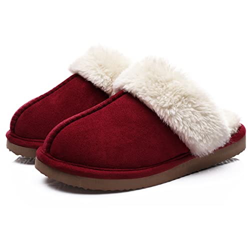 Image of Litfun Women's Fuzzy Memory Foam Slippers Fluffy Winter House Shoes Indoor and Outdoor