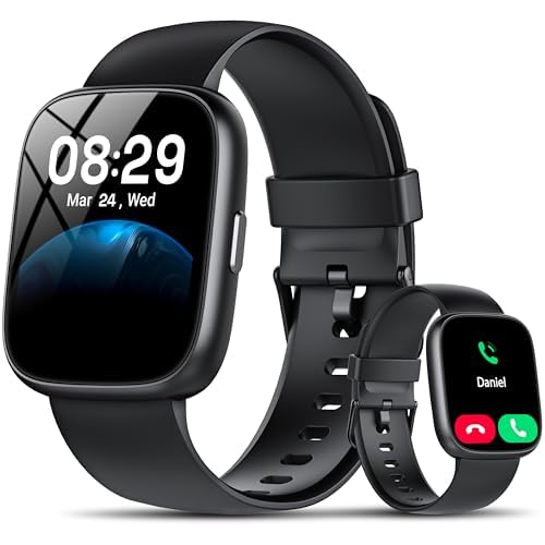 Smartwatch Herren Damen, 1.83' Smart Watch mit Bluetooth Anrufen/Alexa, 100+Sportmodi Fitnessuhr mit Herzfrequenz/Schlafmonitor/Schrittzähler, IP68 Wasserdicht Fitness Tracker Sportuhr für Android iOS