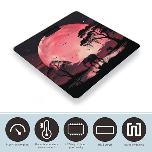 Báscula digital Pink Moon Elephant para peso corporal miniatura 3