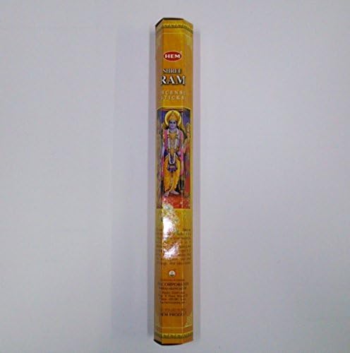 Shree Ram (Rama) - Box of Six 20 Stick Tubes (120 Sticks Total) - HEM Incense