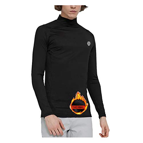 Boys Long Sleeve Thermals Youth Compression Shirts Base Layer Cold Gear Black S