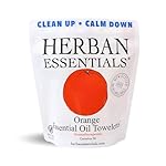 Herban Essentials - Orange Wipes & Towelettes - Essential Oil Wipes for Make Up, Hands, Face & Body - Travel Size Essentials & Toiletries - Natural, Individually Wrapped, Disposable & Moist (20 count)