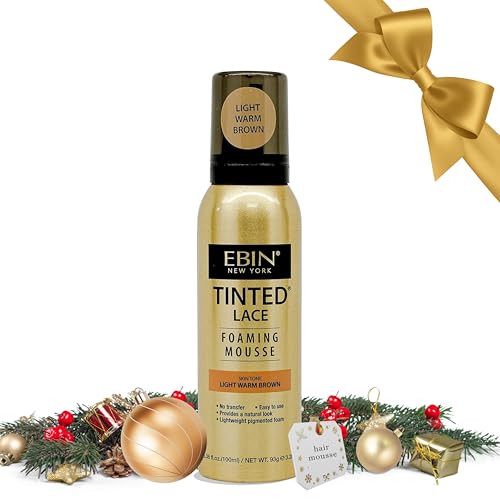 EBIN NEW YORK Tinted Lace Foaming Mousse - Light Warm Brown, 3.38oz/ 100ml