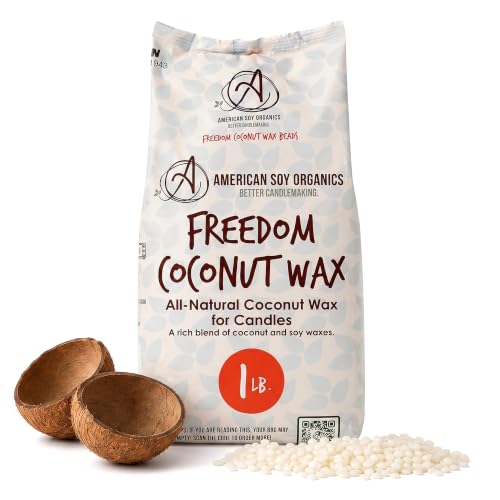American Soy Organics Freedom Coconut Soy Wax Beads Candle Wax 1 lb