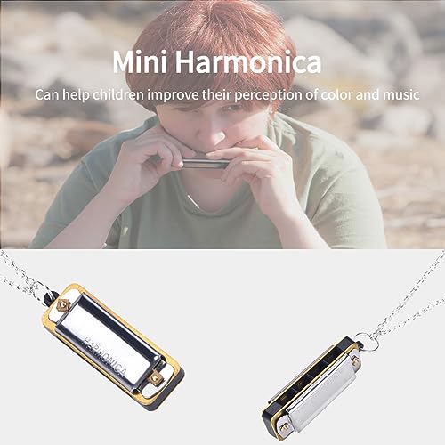 Mini Harmonica, Clé C 4 Trous Collier Harmonica Portable pour Enfants Débutant(Silver) - Les Beatles, Paul McCartney, John Lennon, RIngo Starr, George Harrison Mini Harmonica, Clé C 4 Trous Collier Harmonica Portable pour Enfants Débutant(Silver) – Image 5