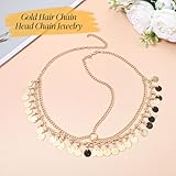 Nogeqi Gold Headpiece, Gold Head Chain with Snake Charm, Egyptian Headpiece for Women,Head Jewelry for Women Costume Headband Hair Accessories Prom Makeup - Image 6