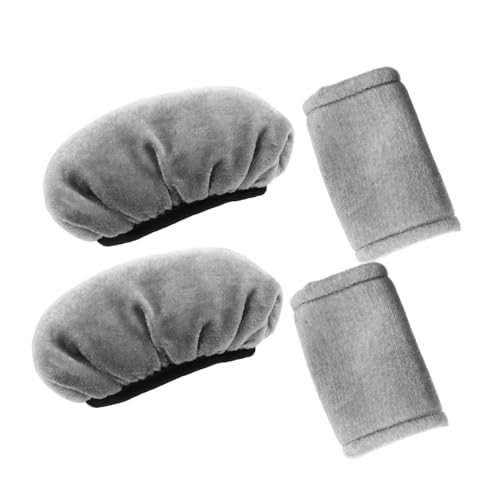 WRITWAA 1 Juego cubierta de muleta para axilas almohadillas para muletas mismo cubre axilas para muletas suministros para muletas fundas de muletas flexibles Terciopelo dorado Grey