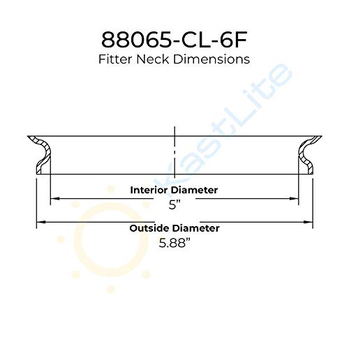 Image of KASTLITE 88065-CL-6F Polycarbonate Clear Acorn with Fitter Neck | 16.81 inch Height x 10.75 inch Width x 5.88 inch Outside Diameter | Manufactured in the USA