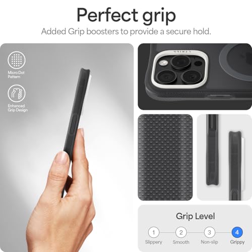 Image of Spigen Cyrill UltraSheer Mag | iPhone 16 Pro Max Case | Black Dark Grey iPhone 16 Pro Max Back Cover | TPU+Poly Carbonate - Space Gray