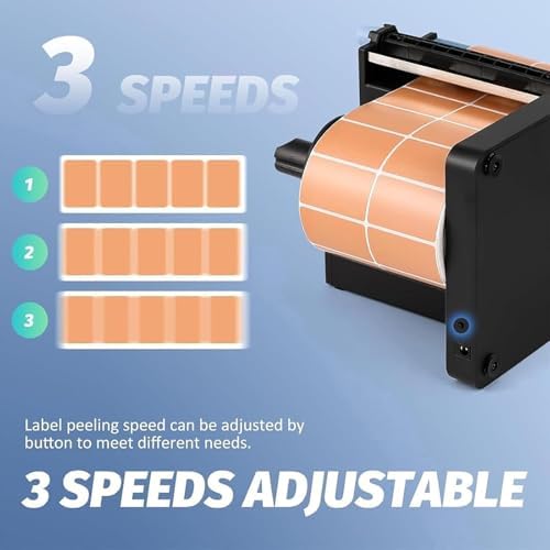 Portable Electric Label Dispenser with Dual Sensor, 20-130mm Adjustable Width & Height, 3-Speed Settings - Ideal for Documents & Shipping