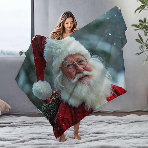 Couverture flanelle Père Noël de qualité supérieure 150x200 - 2