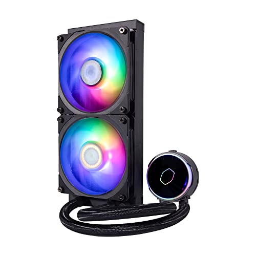 MasterLiquid PL240 Flux - Sistema di Raffreddamento a Liquido AIO per CPU, 2 Ventole 120 mm, Radiatore 240 mm, Controller RGB Indirizzabile Gen2 - Supporta AMD e Intel - Sistema di raffreddamento - Immagine 2