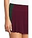 NORMA KAMALI Side Stripe Pleated Pickleball Skirt, Plum/Dark Emerald, XS