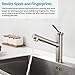 CREA Kitchen faucets, Bar Sink Faucet, Kitchen Sink Faucet Pull Out Brushed Nickel Single Handle Prep Wet Commercial Modern rv Low Arc Faucet