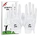 Amy Sport Golf Gloves Men Left Hand Right Rain Grip Pair Lh Rh Weathersof No Sweat, All Weather Grips Soft Comfortable Mens Glove Gray Green Size Small Medium Large XL