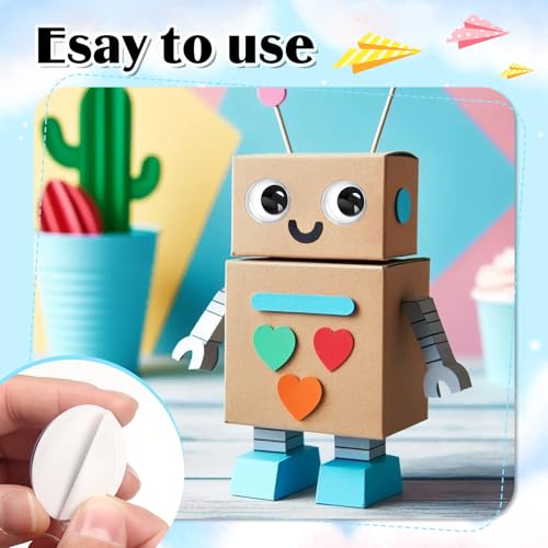Image of TOAOB 150pcs 35mm Large Wiggle Googly Eyes Self Adhesive Sticker Eyes | Plastic Black Round Eyeballs, DIY Arts Crafts, Scrapbooking Accessories