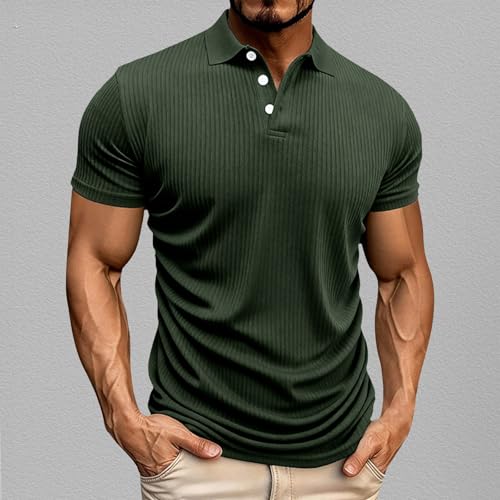 Polo élastique à texture rayée verticale pour homme actif et dynamique - 2