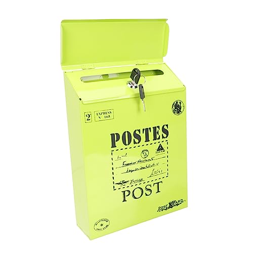 Hoement Cassetta Postale Da Parete in Ferro Cassetta Postale Vintage Per Casa Con Design Di Lettere Inglesi Facile Da Installare e Utilizzare