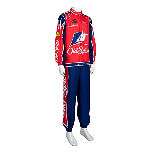 Qosivfey Adult Halloween Ricky Bobby Racing Jumpsuit Hat Set Talladega Nights Full Costume Halloween Party Props (My20233-4, 2Xl) #TOP4