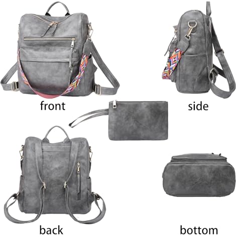 Image of Women's Fashion Backpack Purse for Women Leather Multipurpose Design Ladies Shoulder Bag Travel bag Satchel Handbags