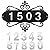 House Address Plaques Metal Address Sign Outside House Address Number Mailbox Number Sign for House Home Hotel Office Garden Decorative Wall Plaque(Delicate Style)