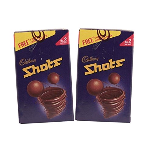 Cadbury Shots Dairy Milk, 3.6gram (Pack of 2, 52 Units)