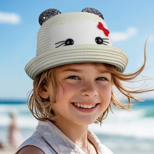 Image of VRITRAZ Baby Boy's and Girl's Kids Children Cute Printed Cartoon Gift Summer Fancy Dress Straw Fasion Hat Cap 1