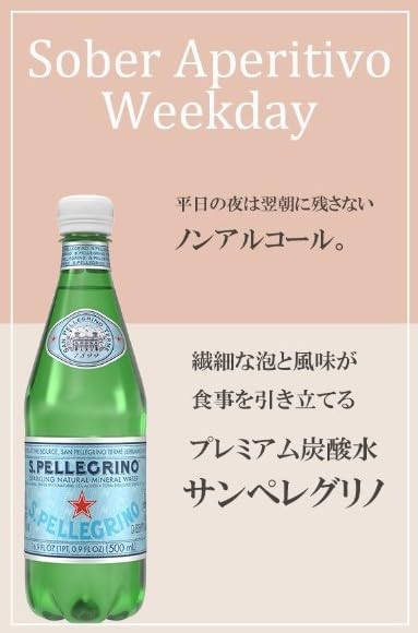 サンペレグリノ (S.PELLEGRINO) 炭酸水 PET 500ml [直輸入品] × 24本
