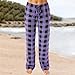 Womens Flannel Pajama Pants Cotton Fall Pjs 2025 Buffalo Checkered Plaid Plus Size Cozy Lounge Pants Teacher Halloween Christmas Matching Cute Soft Wide Leg Fleece Sleepwear Comfy Pj Bottoms Purple 3X
