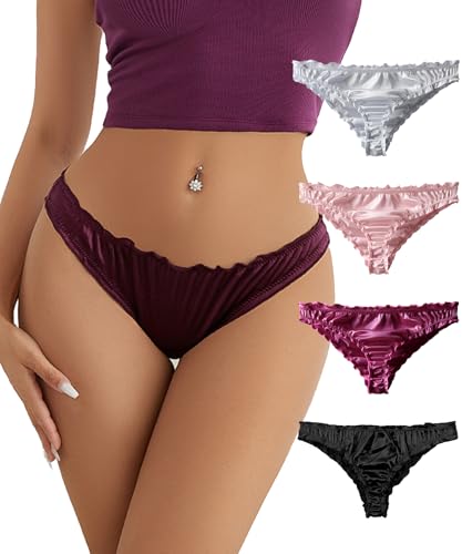 String en satin invisible sous les vêtements lot de 4 pour tenue ajustée
