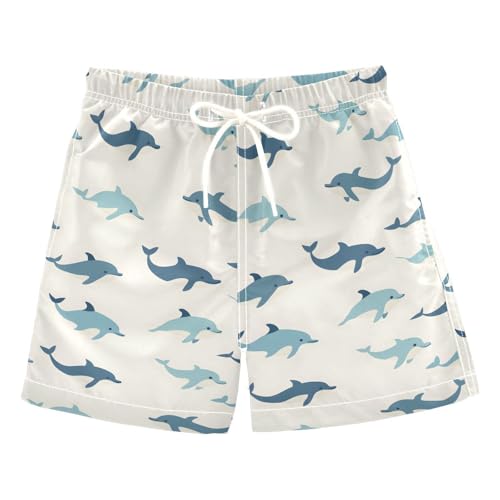Dolphin Blue Boys Swim Trunks Toddler Shorts Swimwear Boardshorts