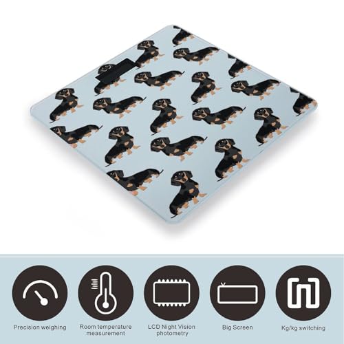 Báscula digital de baño para mascotas Dachshund Weiner miniatura 3