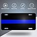 Thin Blue Line License Plate Metal and Reflective