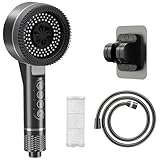 HALMAN Regaderas para Baño Alta Presion, Regadera de Telefono para Baño con 4 Modos Rociado, Cepillo de Masaje, Elemento...