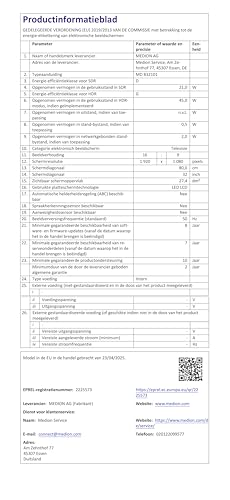 MEDION Full HD TV 80 cm (32 inch) (Smart TV, HDR, VIDAA Store, Netflix, Prime Video, Disney+, DAZN, Paramount+, HbbTV, PVR, Bluetooth), MD 832101 - Afbeelding 6