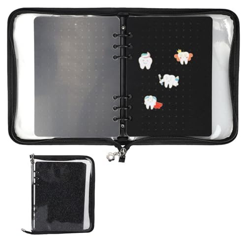 Gosknor Libro Exhibición Pines de Esmalte, 8 Páginas A5 Soporte para Colección Pines Solapa Carpeta Exhibición Broches Esmalte con Película Protectora Transparente Almacenamiento de Broches