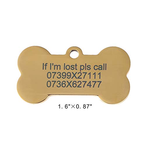 Etichette Per Animali In Acciaio Inossidabile - Personalizzabili, Fino A 8 Righe, Incisione Laser - Foto 4