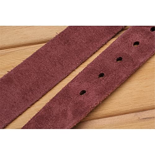 Cinturón de piel de grano completo avec hebilla de latón macizo para hombre, accesorio de vestir (couleur : A, tamaño : 100 cm)