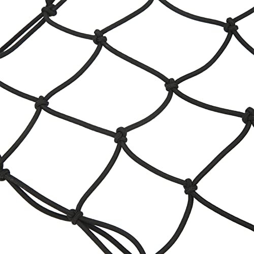 FOLOSAFENAR Ladenetz für Bootskonsole, elastisches Ladenetz Ladehilfe für Kajak, ausziehbar, schwarz für Kanu