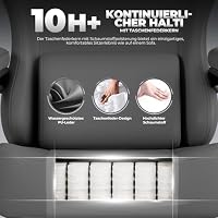 GTPLAYER Gaming Stuhl, Atmungsaktiver Bürostuhl, bürostuhl ergonomisch, Hochwertiger - Kunstleder, Ergonomischer PC Stuhl,160° Verstellbare Rückenlehne und ausziehbare Fußstütze,Tragkraft 180 kg,Grau – Ansicht 6