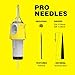 Hawink 3RL Tattoo Needles Cartridge #10 Bugpin 3 Round Liner X-Taper 16PCS with Membrane Professional Disposable Finger Ledge Cartridges EN05S-FG-16-1003RL