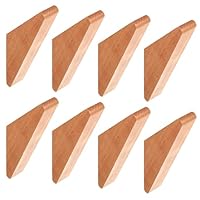 kebitedamai 8 Pcs Wooden Coat Hooks Wall Mounted, Wood Wall Hooks Coat Pegs Hanger Rack for Hanging Clothes Hats Towels Robes in Bedroom Entryway Hallway Bathroom Kitchen, with Screws