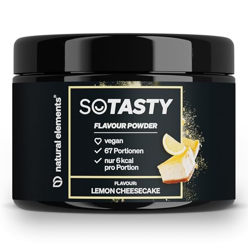 SoTasty Geschmackspulver 200g – Lemon Cheesecake – 6kcal/Portion (3g) – vielseitiger Genuss für Quark, Porridge, Shakes – in Deutschland entwickelt & laborgeprüft