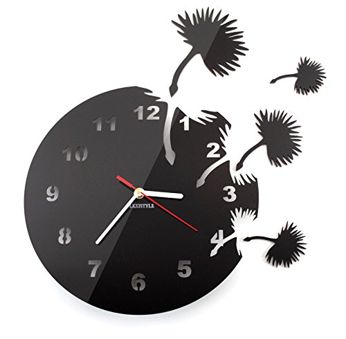 Horloge murale marron chocolat moderne suspendue pour bureau - 3