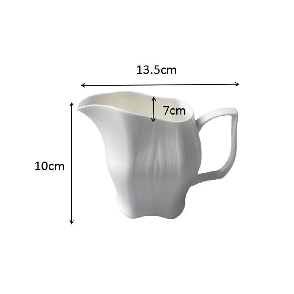 Brocca per latte, salsiera, tazza per acqua, brocca per panna, caffè, zucchero e salse, 300 ml, in ceramica con manico, ideale per il Giorno del Ringraziamento, per riscaldare, per condire insala