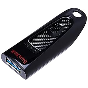 SanDisk Ultra USB 3.0 Flash-Laufwerk 32 GB (SecureAccess Software, Passwortschutz, Übertragungsgeschwindigkeit von bis zu 130 MB/s) Schwarz