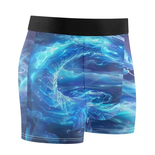 Neon Glowing Blue Flame Dragon Underwear for Men S 202b59443