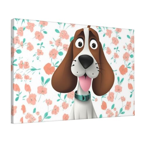 Impression sur toile chien amusant pour déco salon moderne 30x45